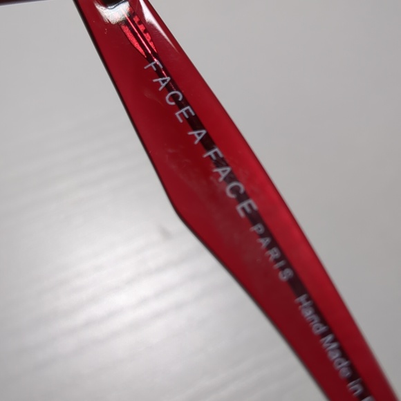 Face A Face Red Cat Eyeglasses Made in France - Picture 4 of 6